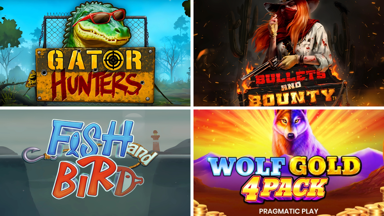 Fish and Bird Elk, Wlf Gold 4 Pack Pragmatic Play, Bullets and Bounty Hacksaw Gaming