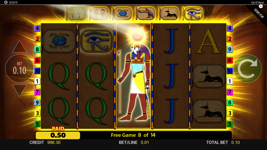 Eye of Horus free spins.