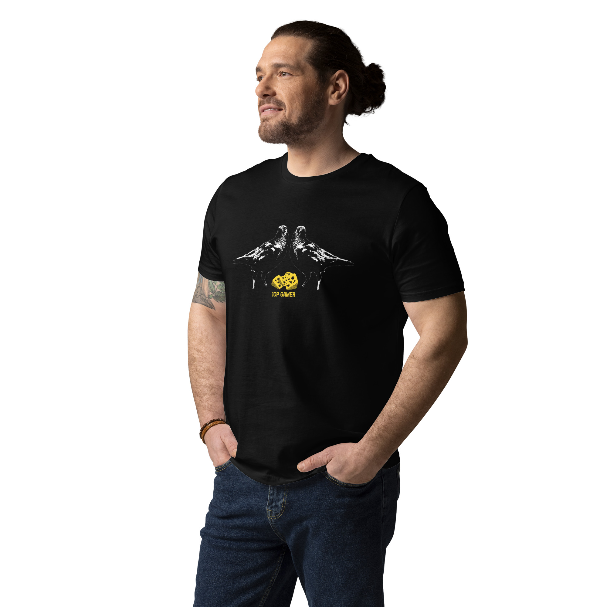 “Crow & Cheese” T-Shirt – By 10p Gamer