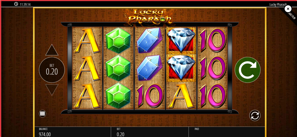 Lucky Pharaoh spins. 