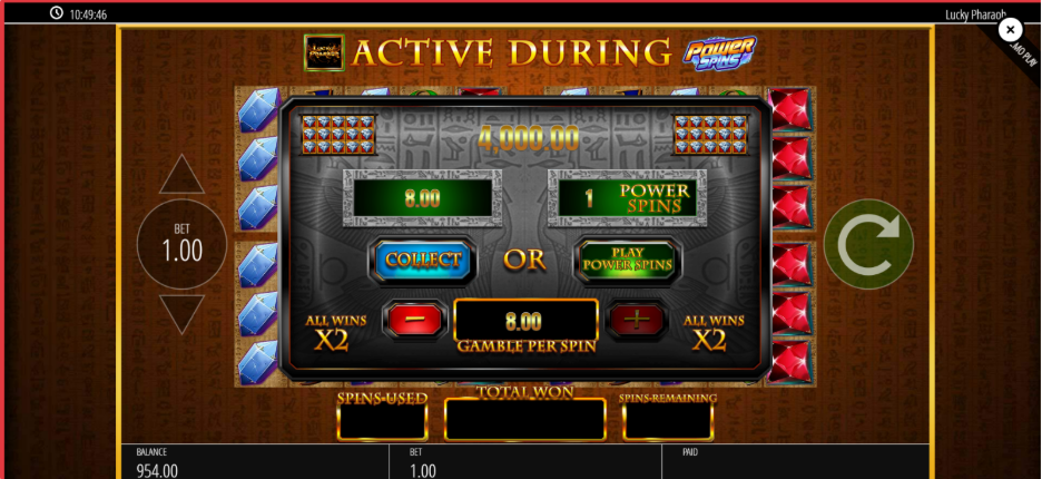 Lucky Pharaoh power spins